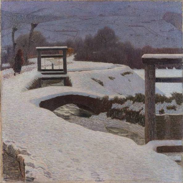 Pellizza da Volpedo G. - La neve, olio su tela