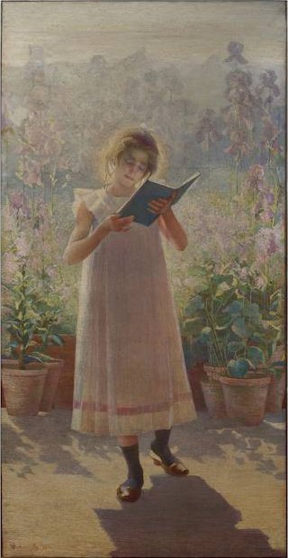 Sottocornola G. - Libro azzurro, olio su tela