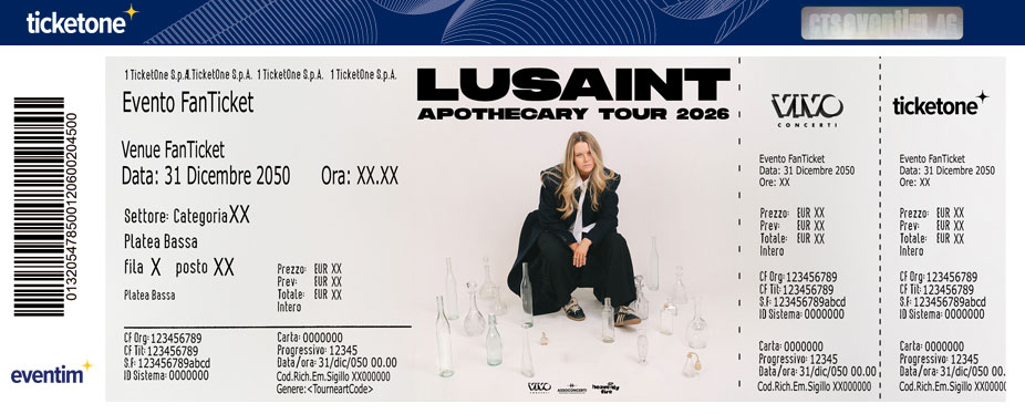 Lusaint Singer Performance Lusaint Tickets - TicketOne